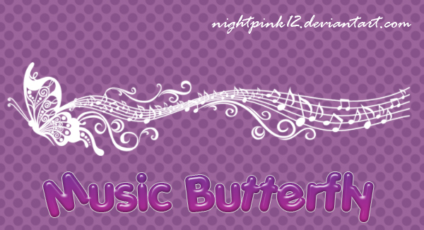 Music Butterfly Brushes