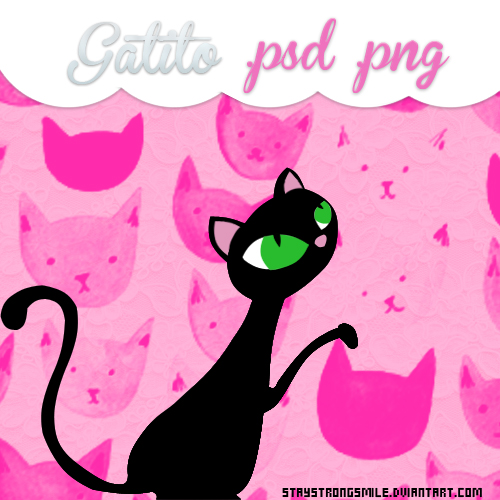 Gatito psd y png