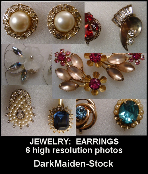 Jewelry: Earrings by DarkMaiden-Stock