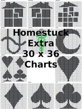 Homestuck Quadrants + Extras 30x36 Knitting Charts