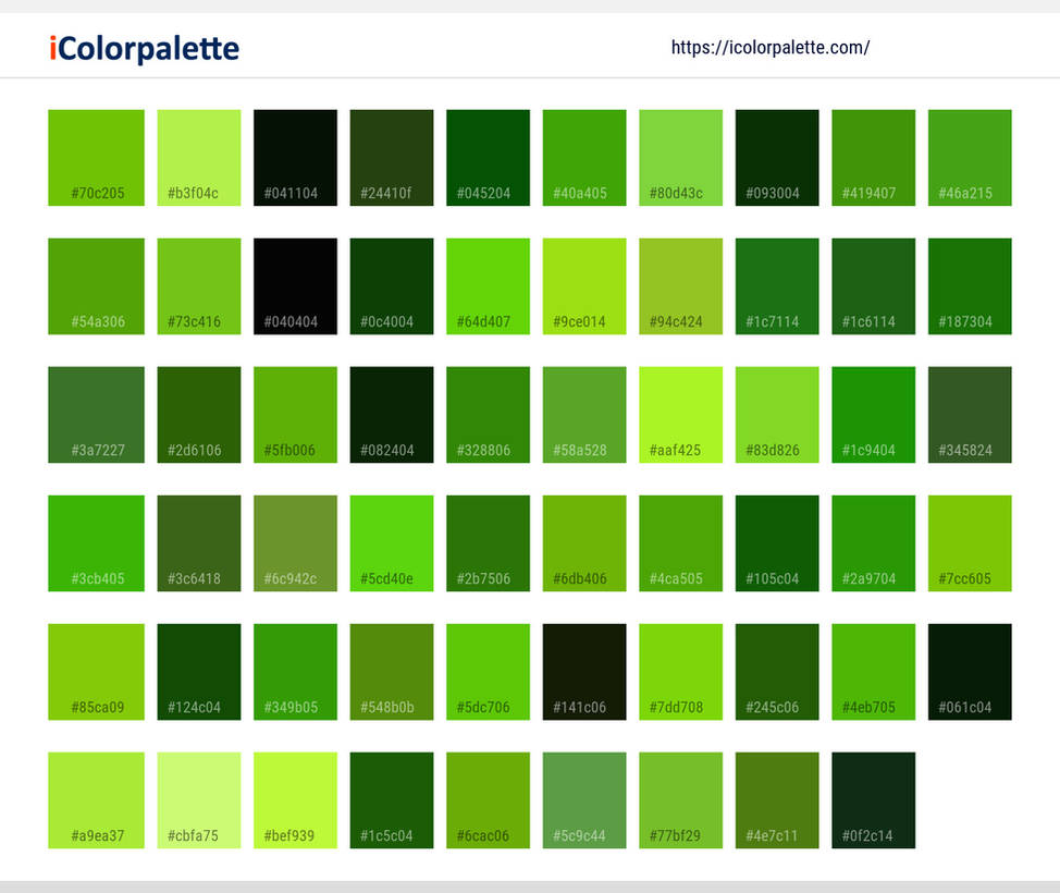 Shades of Green by iColorpalette on DeviantArt