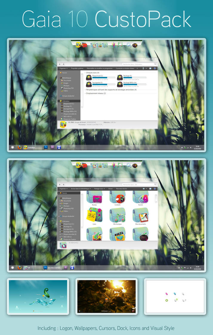 Gaia 10 CustoPack for Windows7 by David-PIERON