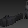 FREE 3D models. Suitcase, bag, suitcase on wheels