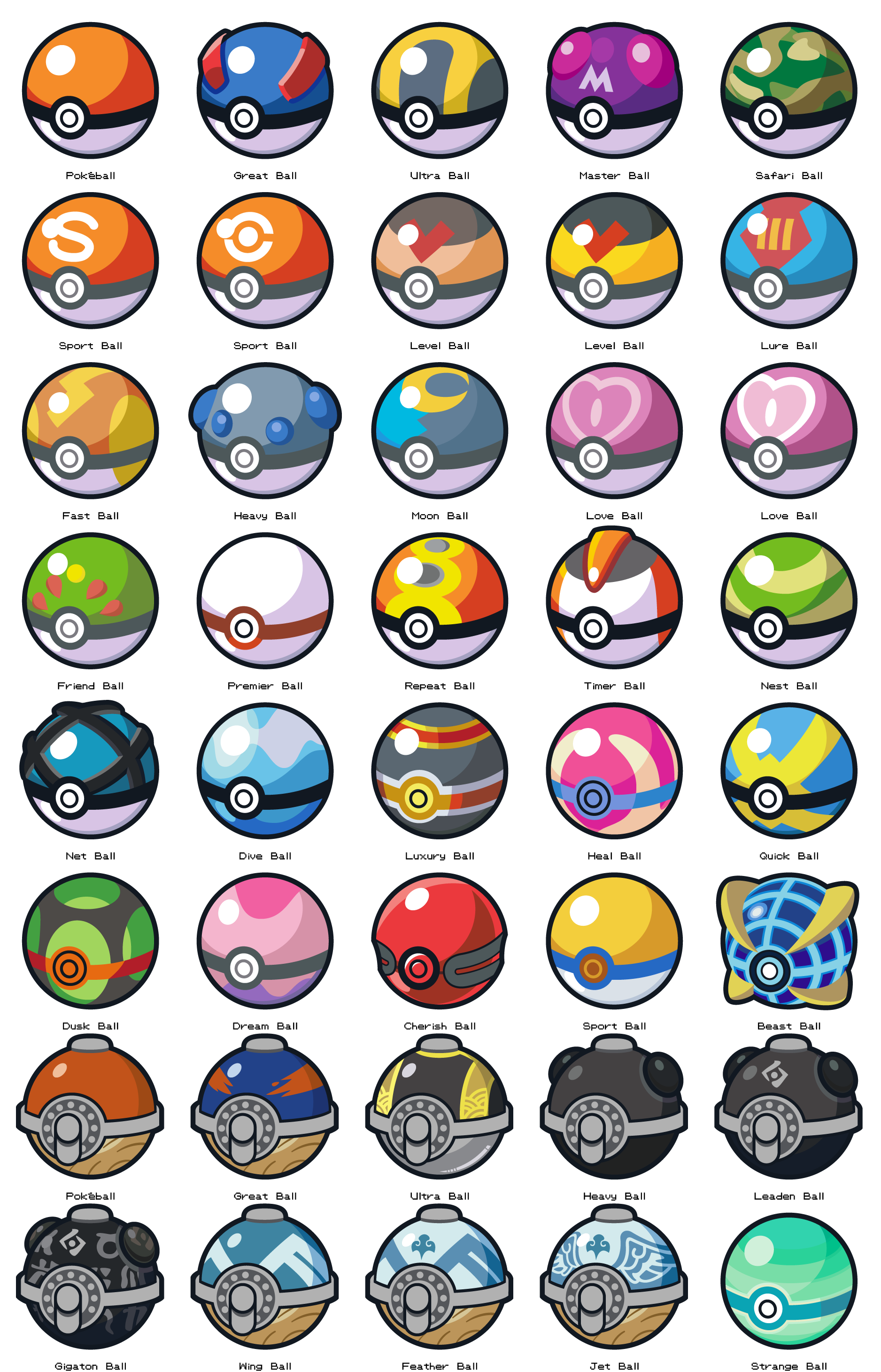 Pokeballs by JamieRose64 on DeviantArt
