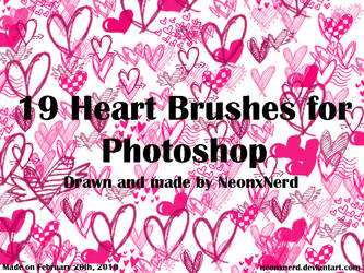 PS Brushes Set 1 - Hearts by NeonxNerd