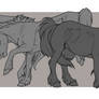 Bucking Bronc Lineart Batch 1
