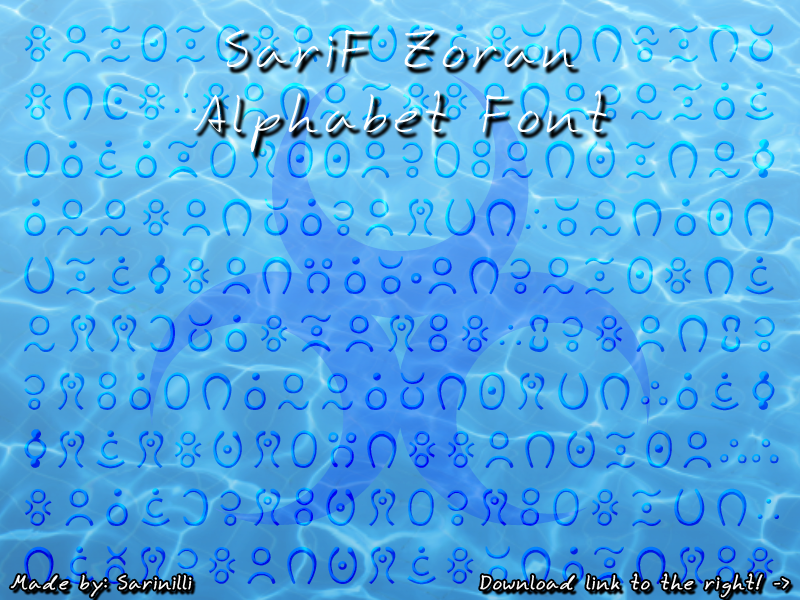 SariF Zoran Alphabet Font