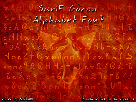 SariF Goron Alphabet Font