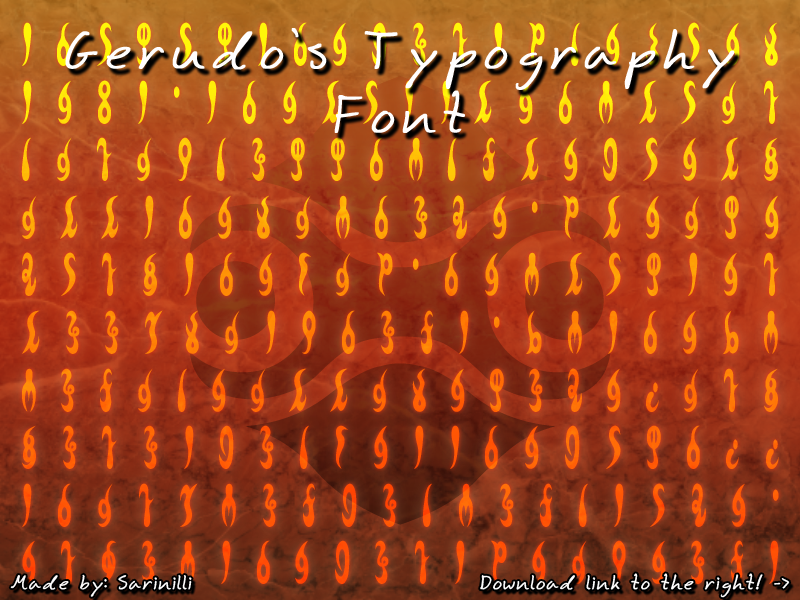Gerudo Typography - Font by Sarinilli