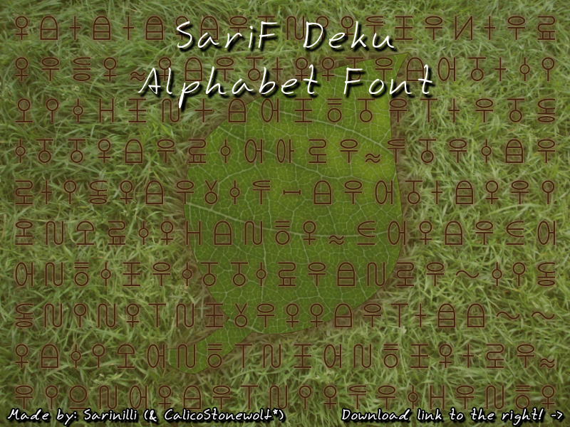 SariF Deku Alphabet Font