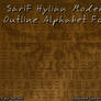 SariF Hylian Modern Outline Alphabet Font