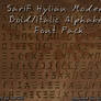 SariF Hylian Modern Bold Italic Alphabet Font Pack