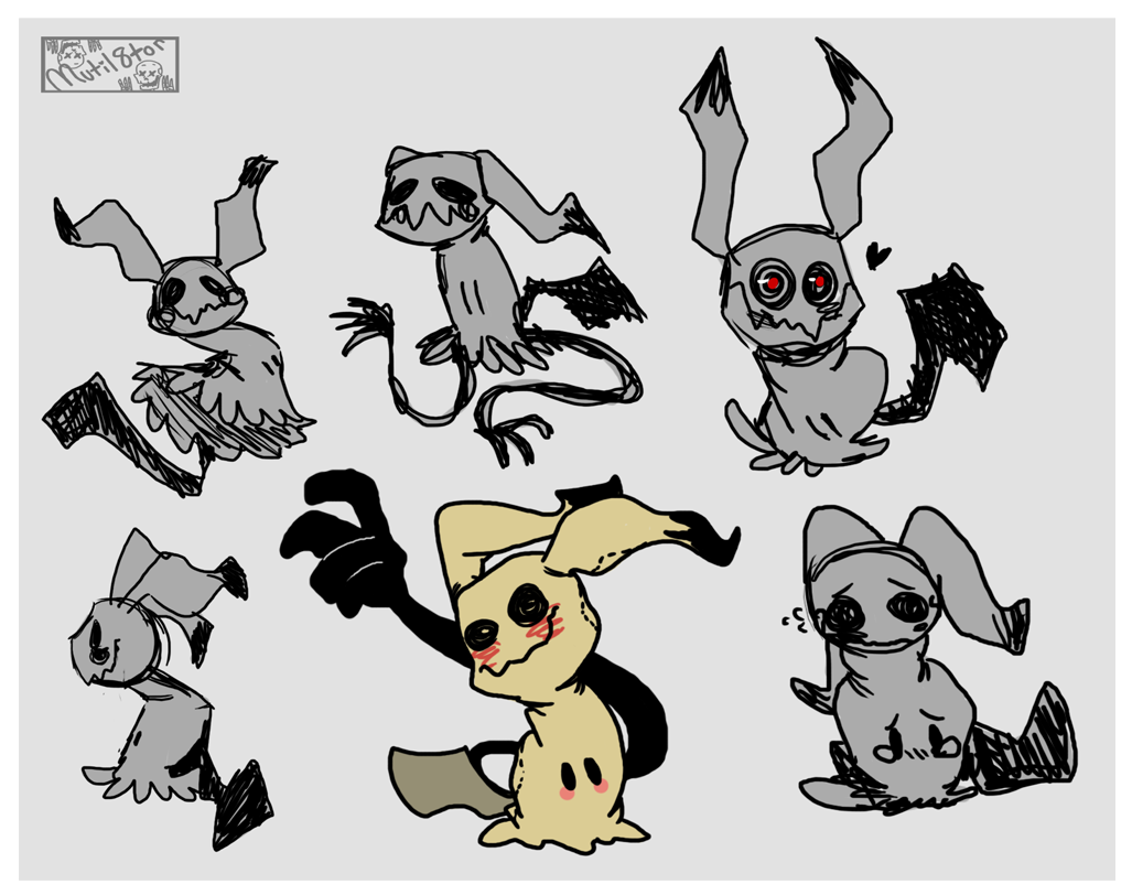 Mimikkyu 5 Min Sketch page