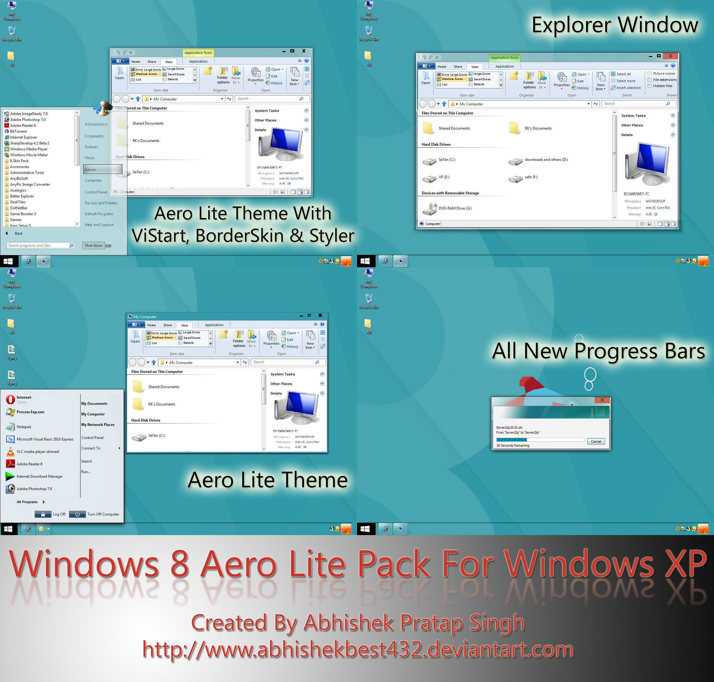 Windows 8 Aero Lite Pack By Abhishek Pratap Singh