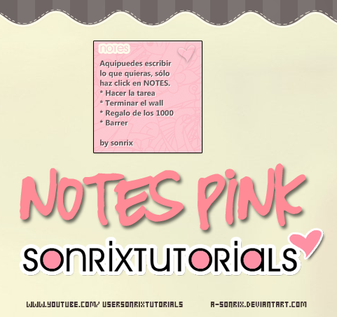 Skin NotesPink for RAINMETER