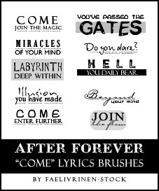 After Forever - COME - Brushes