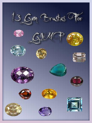 13 Gem Brushes for GIMP