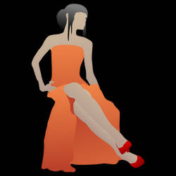 Orange Dress 1007.26