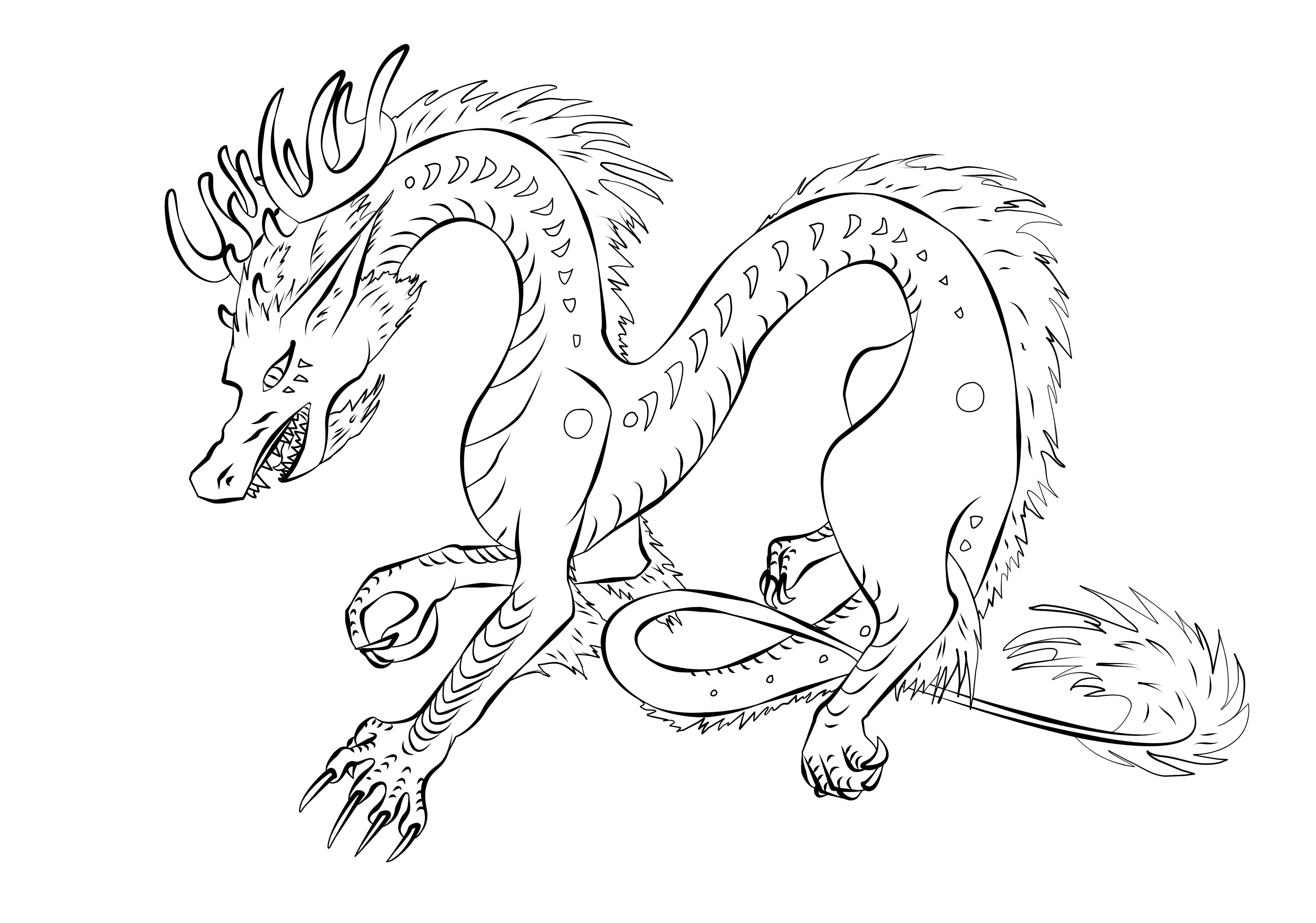 Eastern Dragon By Madewithlove8 Outline by crochetamommy on DeviantArt