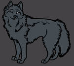 Lineart Wolf Reference Photoshop PSD Template
