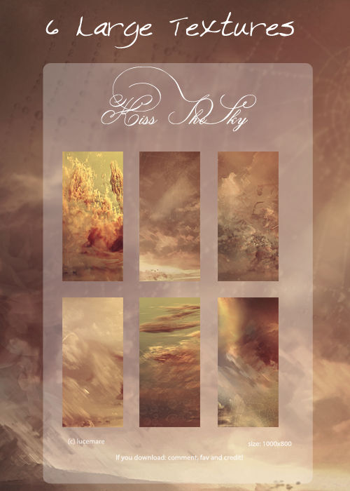 6 Large Textures: Kiss The Sky by lucemare on DeviantArt