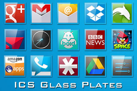 Android Icons | ICS Glass Plates