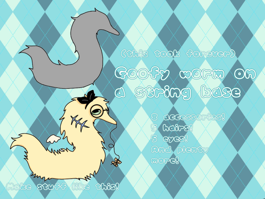 Worm on a String base by yahooletsdrawstuff on DeviantArt
