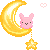 Free Bunny on the Moon Icon by xXScarletButterflyXx