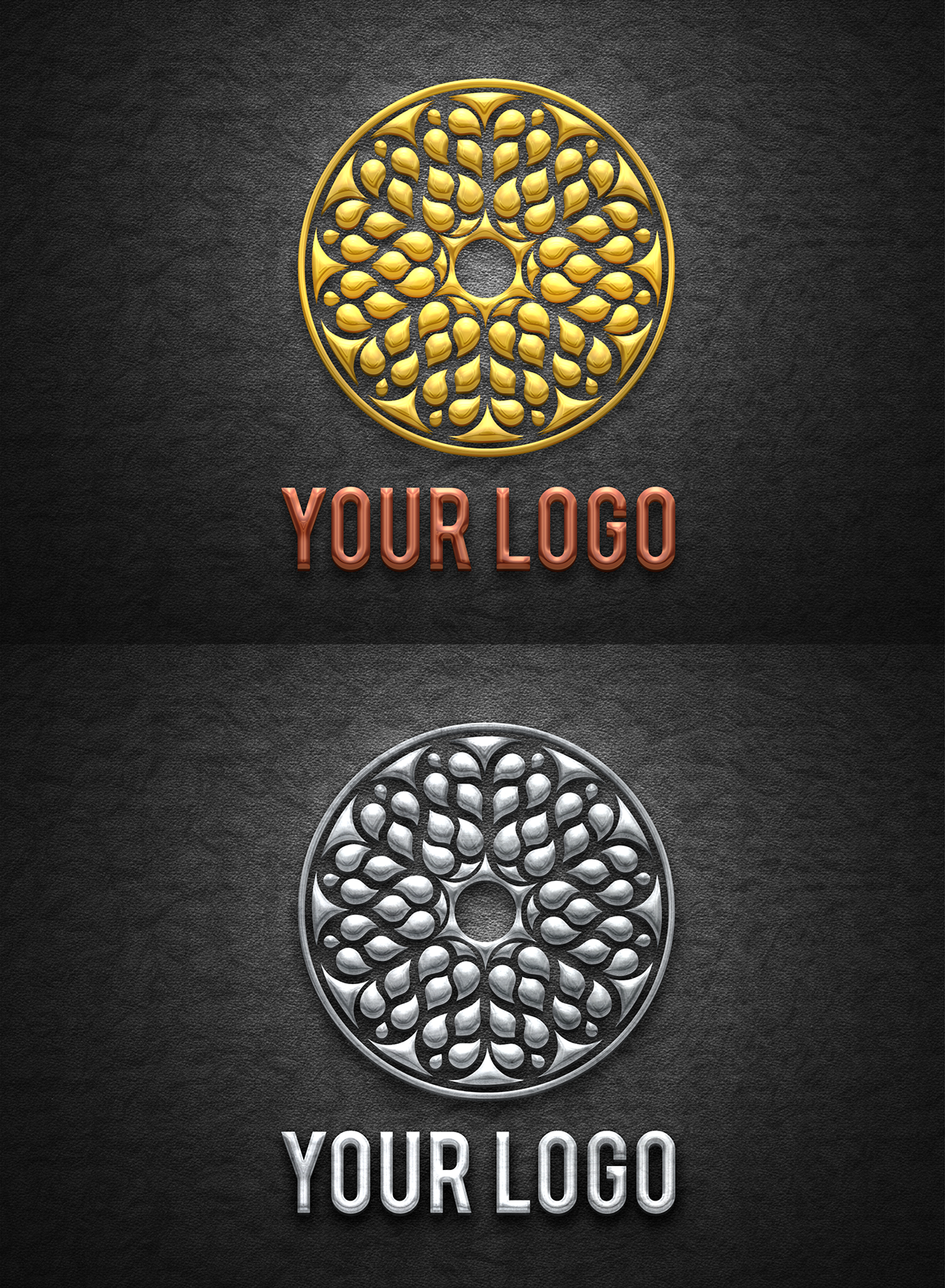 Download Chrome And Brushed Metal Logo Mock Up By Wabbitns On Deviantart