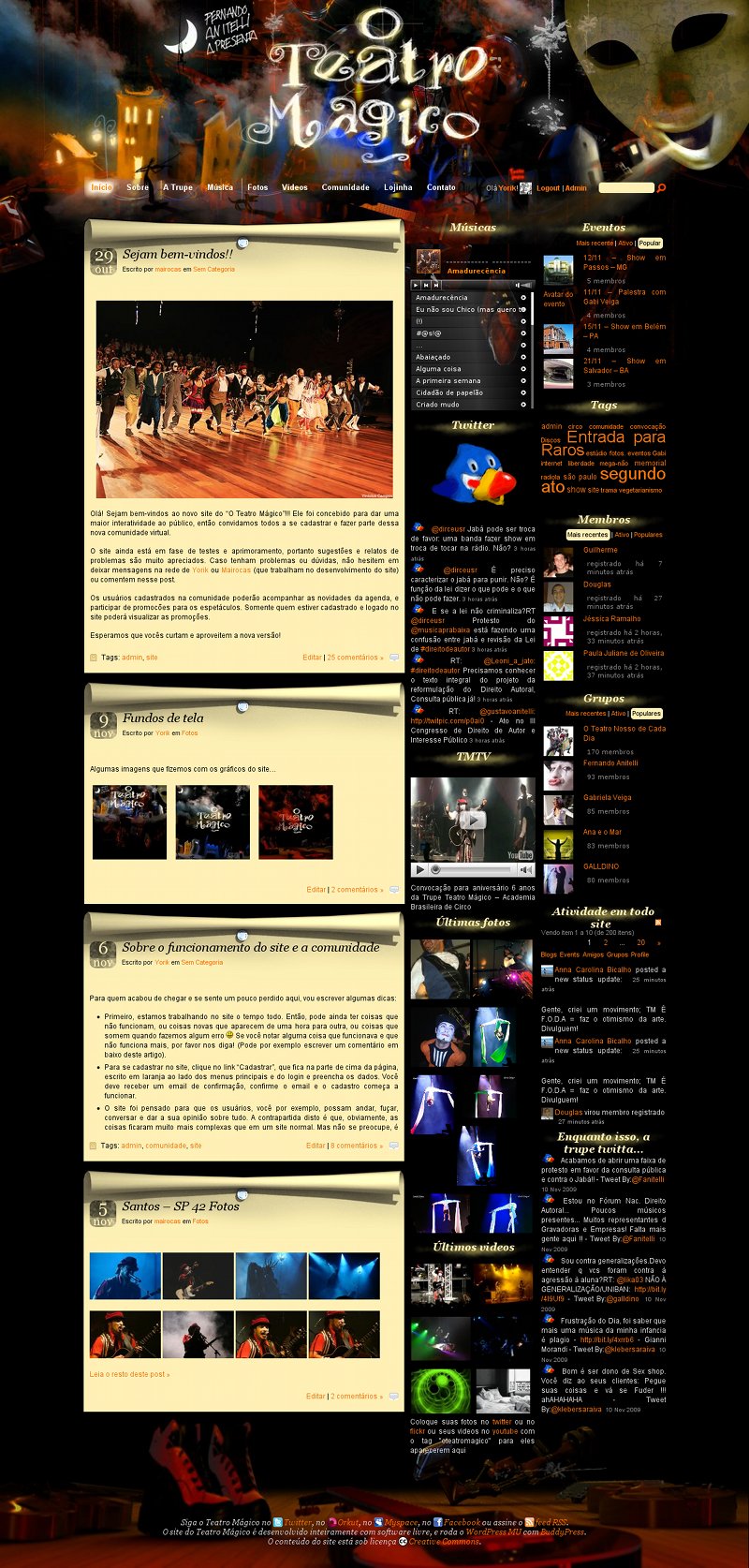 Teatro Magico BuddyPress theme by yorikvanhavre