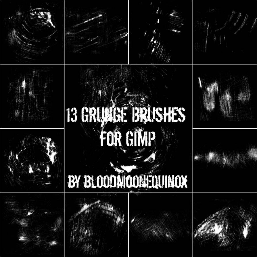 13 Grunge Brushes by BloodMoonEquinox on DeviantArt