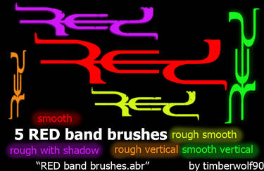 5 RED band logo brushes