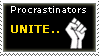 Stamp: Procrastinator Unite.. by Nawamane