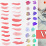 Real of watercolor brush