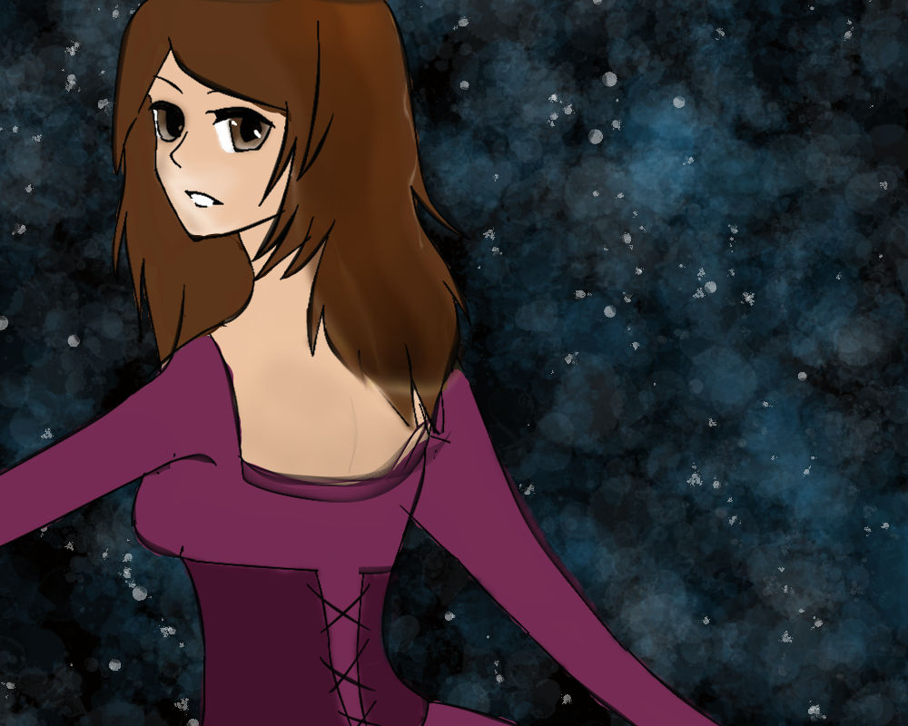 Girl in purple dress by Lejla-Tomic-Art on DeviantArt