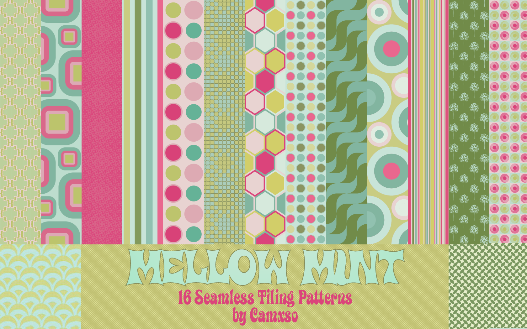 Mellow Mint Photoshop Patterns