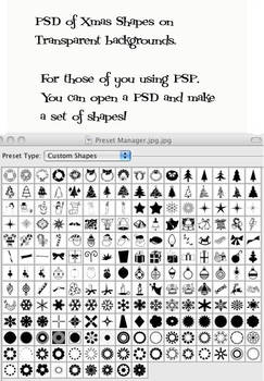 X-mas Shapes .psd for PSP