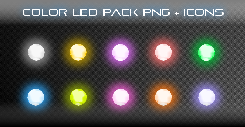 Color LED Pack PNG + ICONS