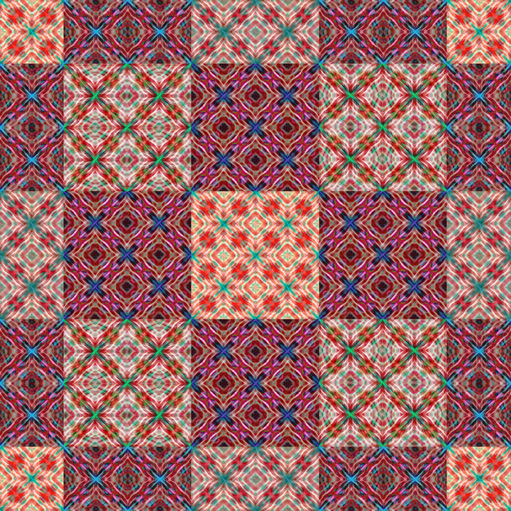 Quilt Tiles Red Orange