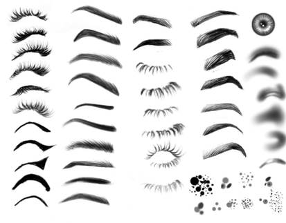 eyelashes,eyebrows,eyeshadow,iris hair brushes