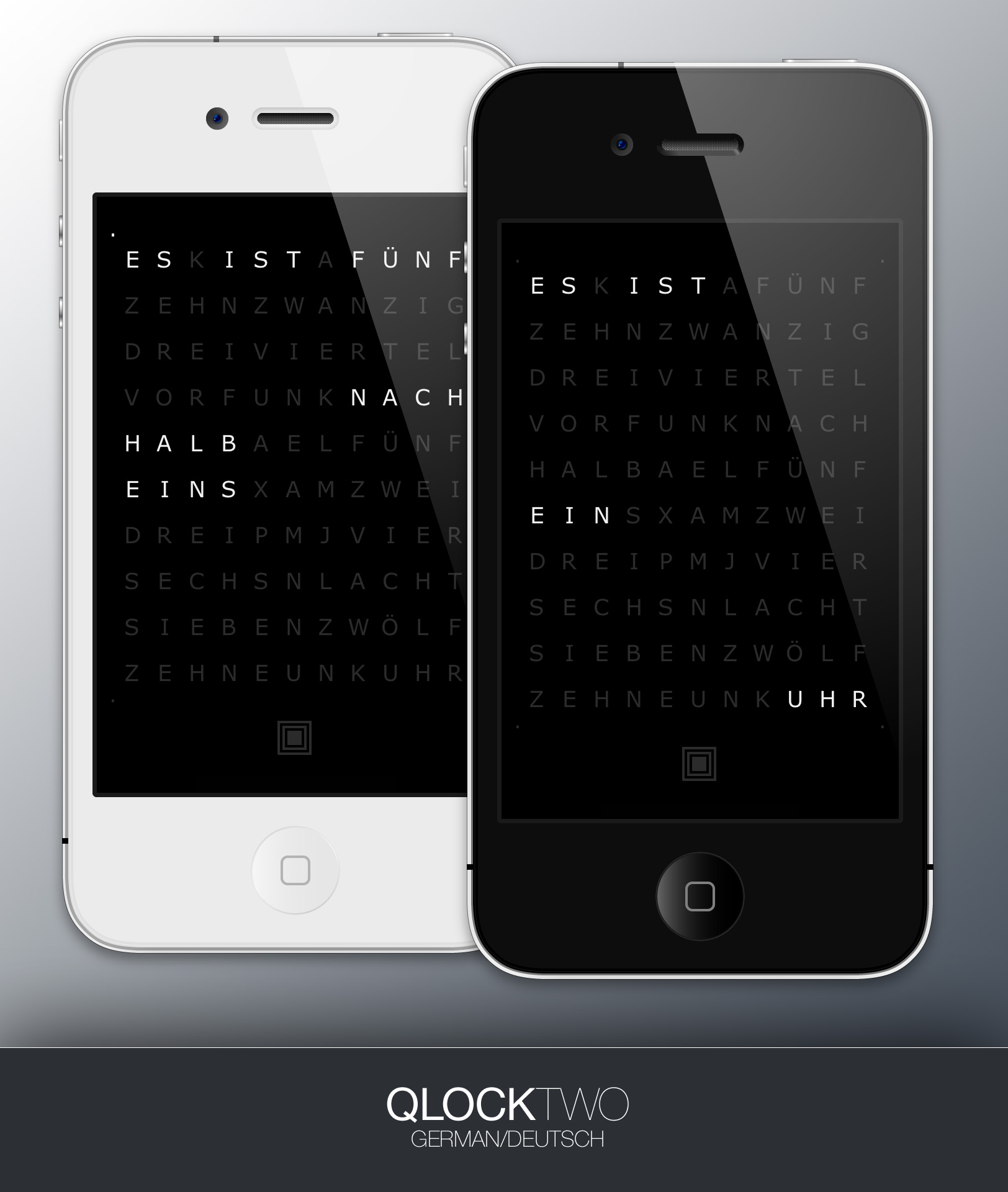 QLOCKTWO iPhone LS german