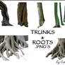 Tree Trunks and Roots - png's