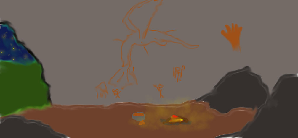 dragon cave drawing by kk1243 on DeviantArt