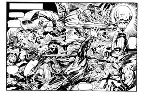 Inking Sample- Jack Kirby/ Black Panther