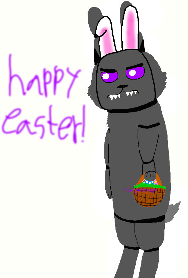 Here comes the deranged easter bunny by fnafgarbage on DeviantArt