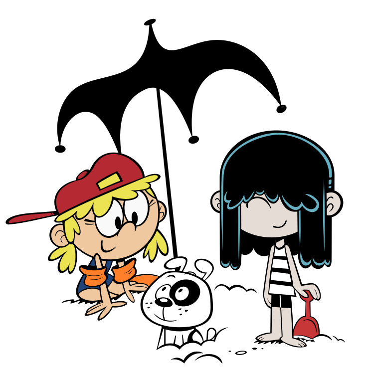 Loud Siblings on the beach art (Lucy Lana Charles) by shadat on DeviantArt
