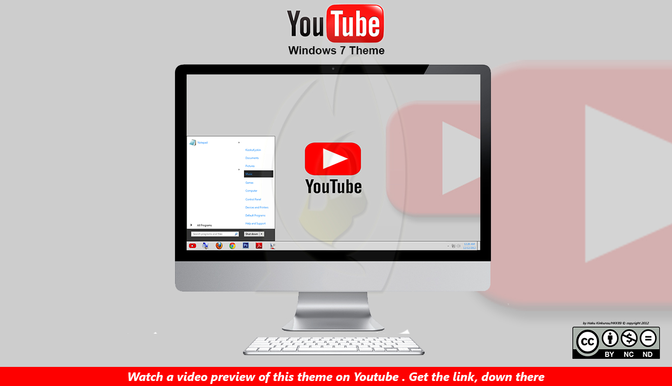 [2012 Theme] YouTube Theme for Windows 7