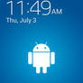 Android Blue and White Wallpaper