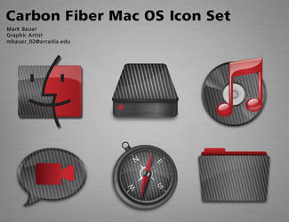 Carbon Fiber Mac OS Icon Set