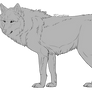 Big hunky wolf lineart  (Free, PSD)